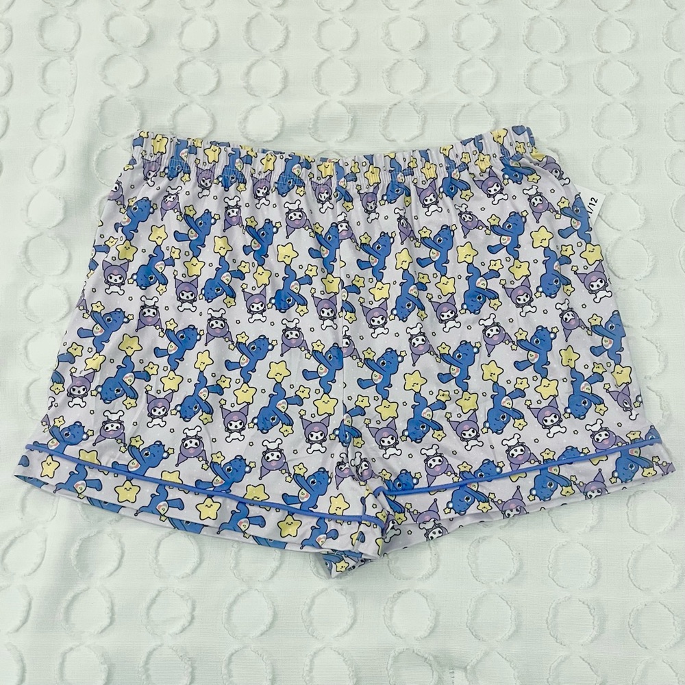 Girls Sanrio Hello Kitty Kuromi x Harmony Care Bears Collab Pajama Shorts NWT